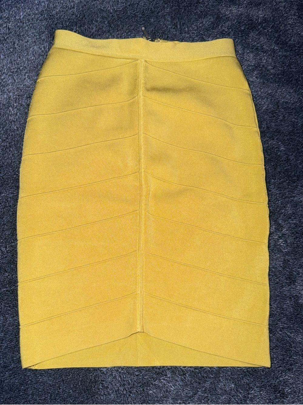bebe Yellow Bandage Pencil Skirt